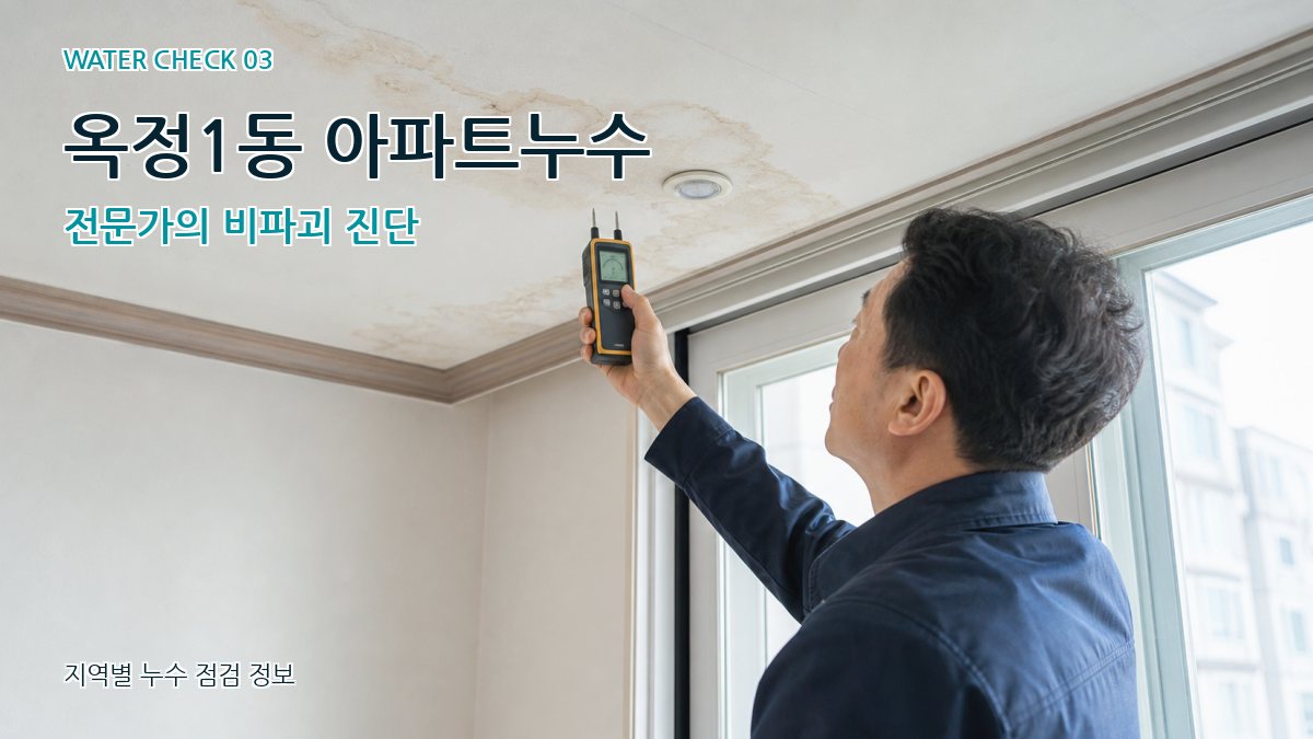 옥정1동 아파트누수 전문가의 비파괴 진단