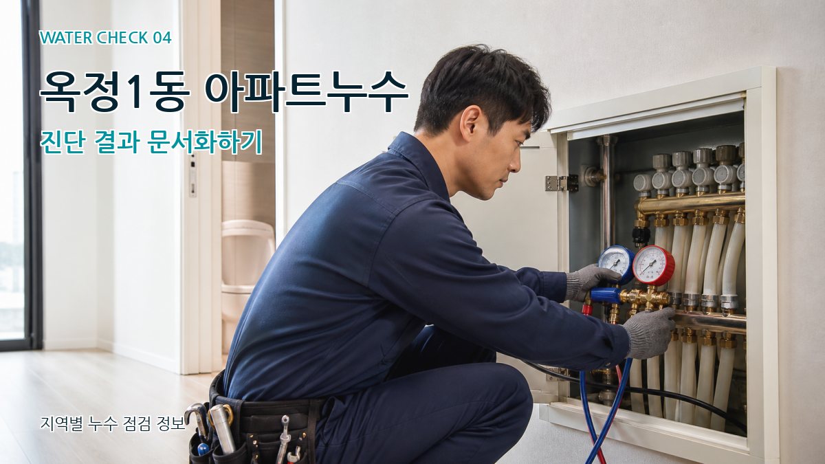 옥정1동 아파트누수 진단 결과 문서화하기