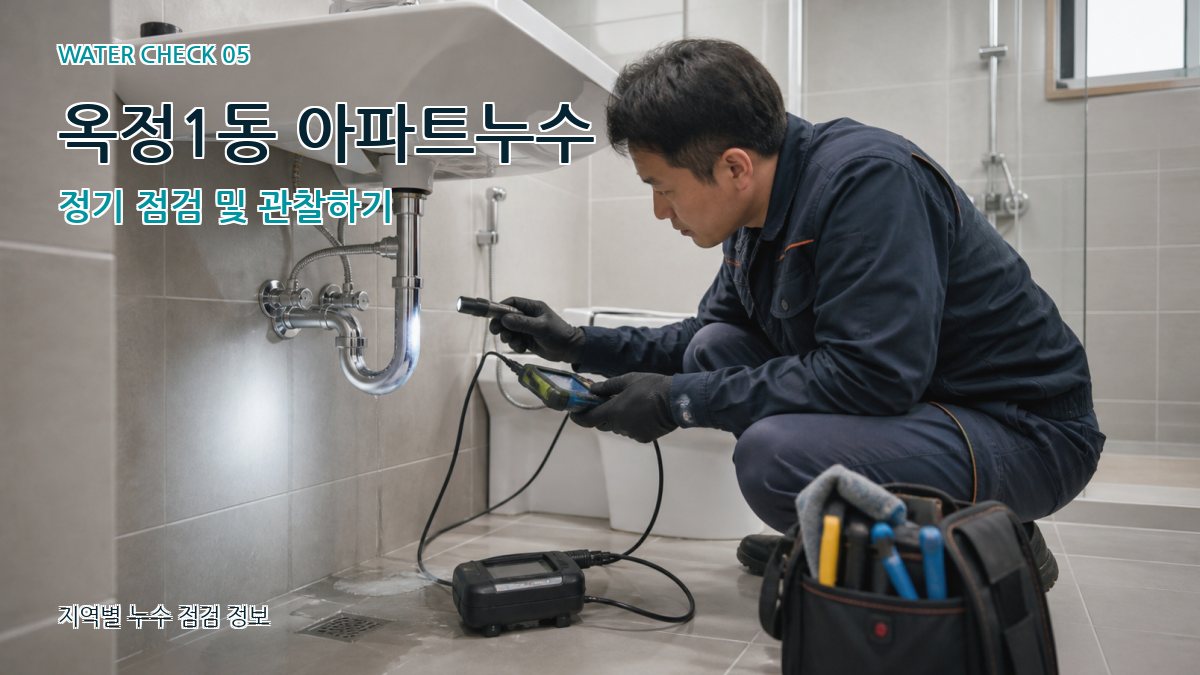 옥정1동 아파트누수 정기 점검 및 관찰하기