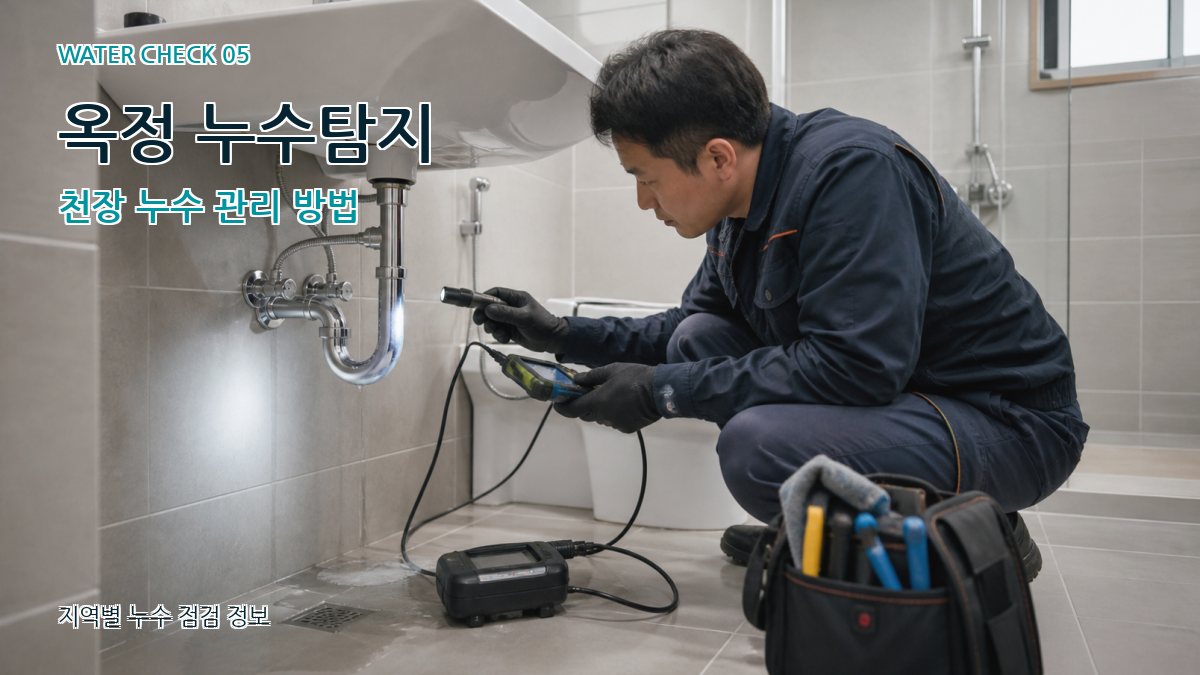옥정 누수탐지 천장 누수 관리 방법