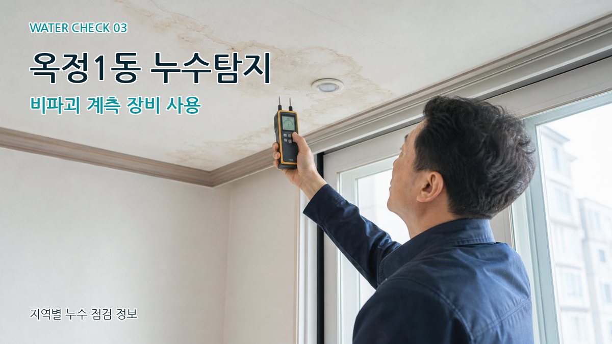 옥정1동 천장누수 누수탐지 이미지