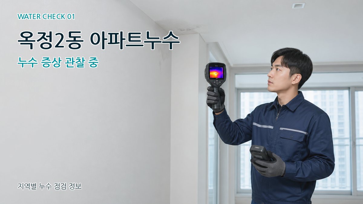 옥정2동 아파트누수 누수 증상 관찰 중
