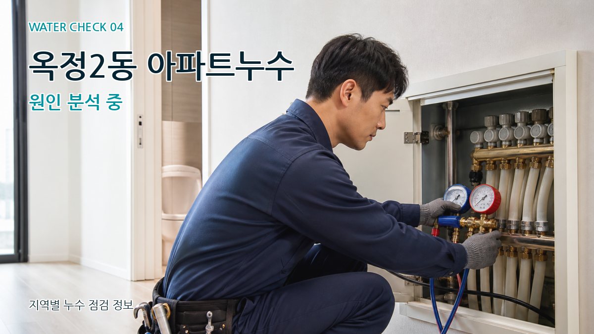 옥정2동 아파트누수 원인 분석 중