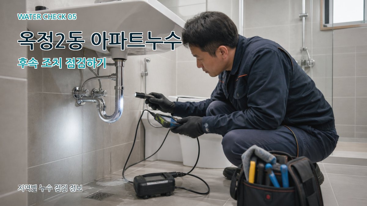 옥정2동 아파트누수 후속 조치 점검하기