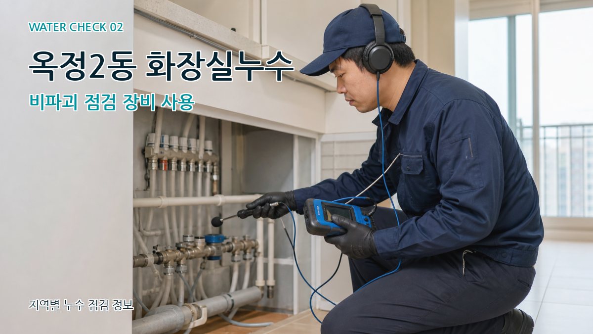 옥정2동 화장실누수 비파괴 점검 장비 사용